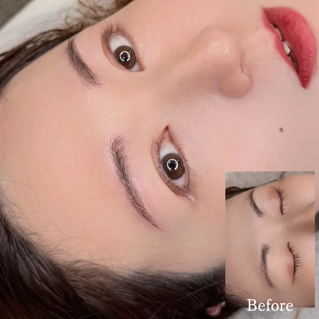 医療アートメイク症例写真　眉｜毛並み＋パウダー｜平行アーチ眉　東京・恵比寿のアートメイクラボ