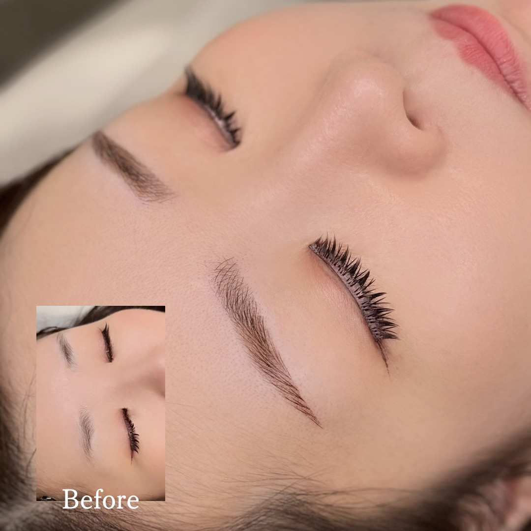 医療アートメイク症例写真　｜眉｜毛並み＋パウダー｜ゆるアーチ眉　東京・恵比寿のアートメイクラボ