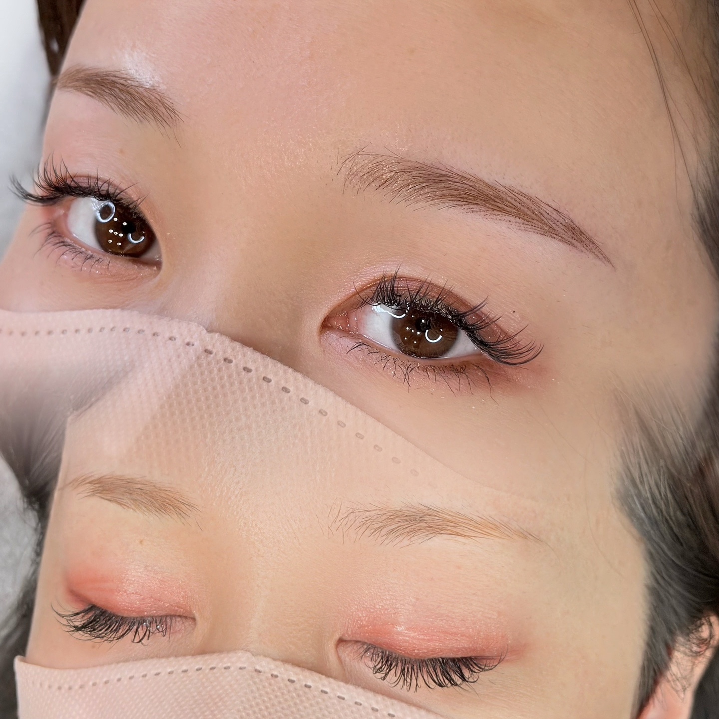 医療アートメイク症例写真　眉　マシン毛並み　東京・恵比寿のアートメイクラボ