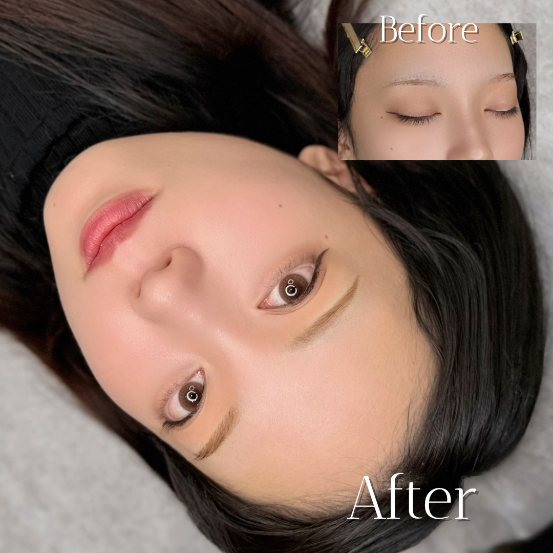 医療アートメイク症例写真　眉｜グラデーションパウダー 似合わせアーチ　東京・恵比寿のアートメイクラボ