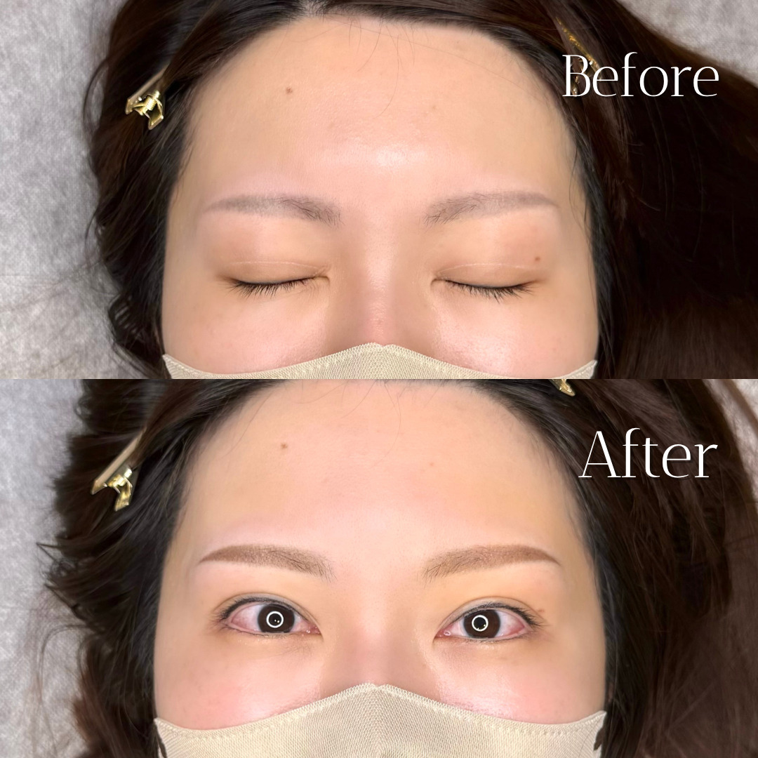 医療アートメイク症例写真　眉｜パウダー｜他院修正カラーチェンジ 　東京・恵比寿のアートメイクラボ
